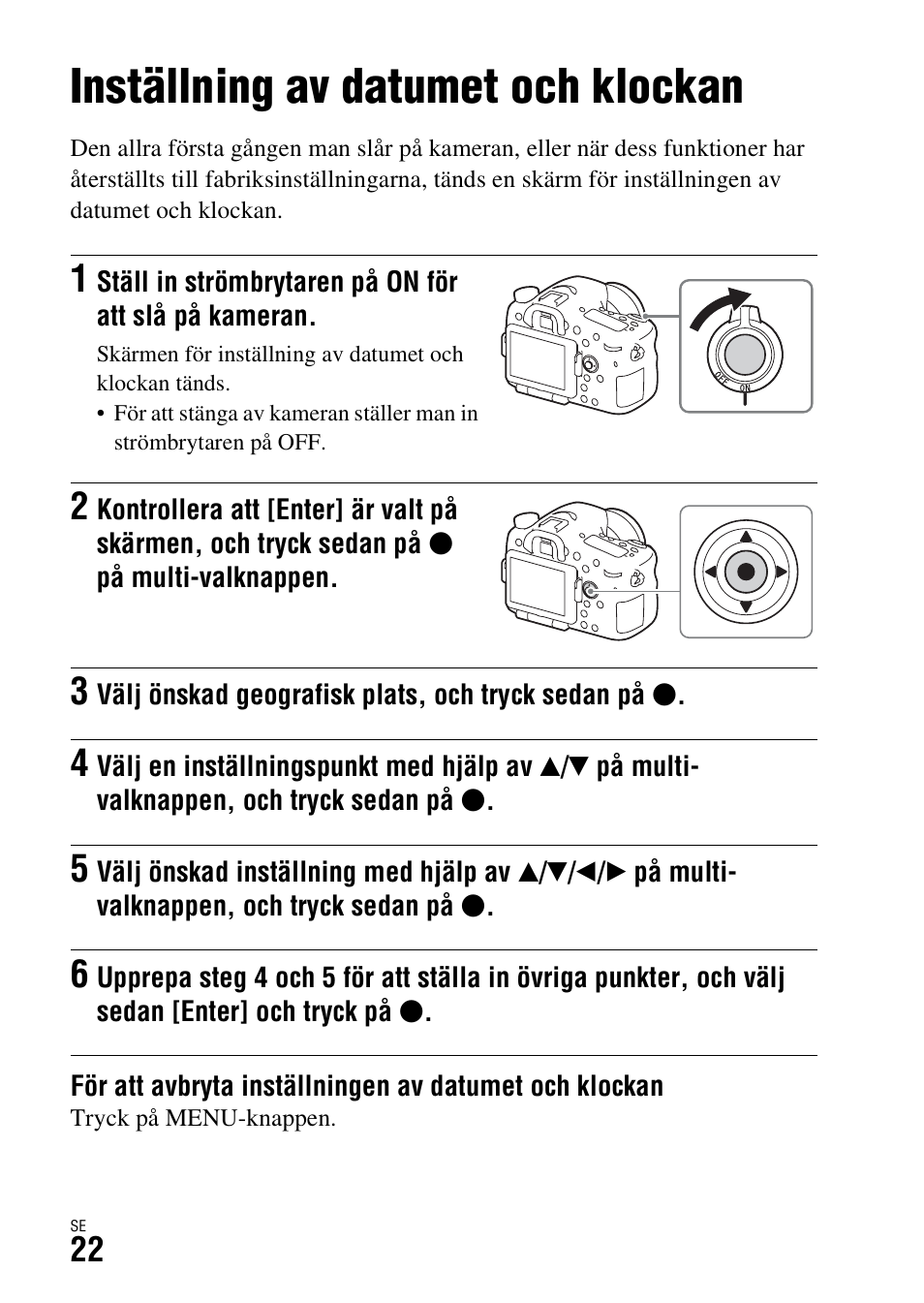 Inställning av datumet och klockan | Sony ILCA-77M2 User Manual | Page 588 / 675