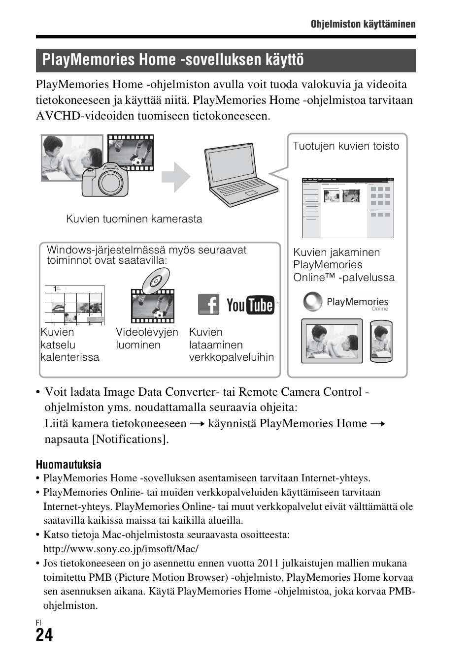 Playmemories home -sovelluksen käyttö | Sony ILCA-77M2 User Manual | Page 618 / 675