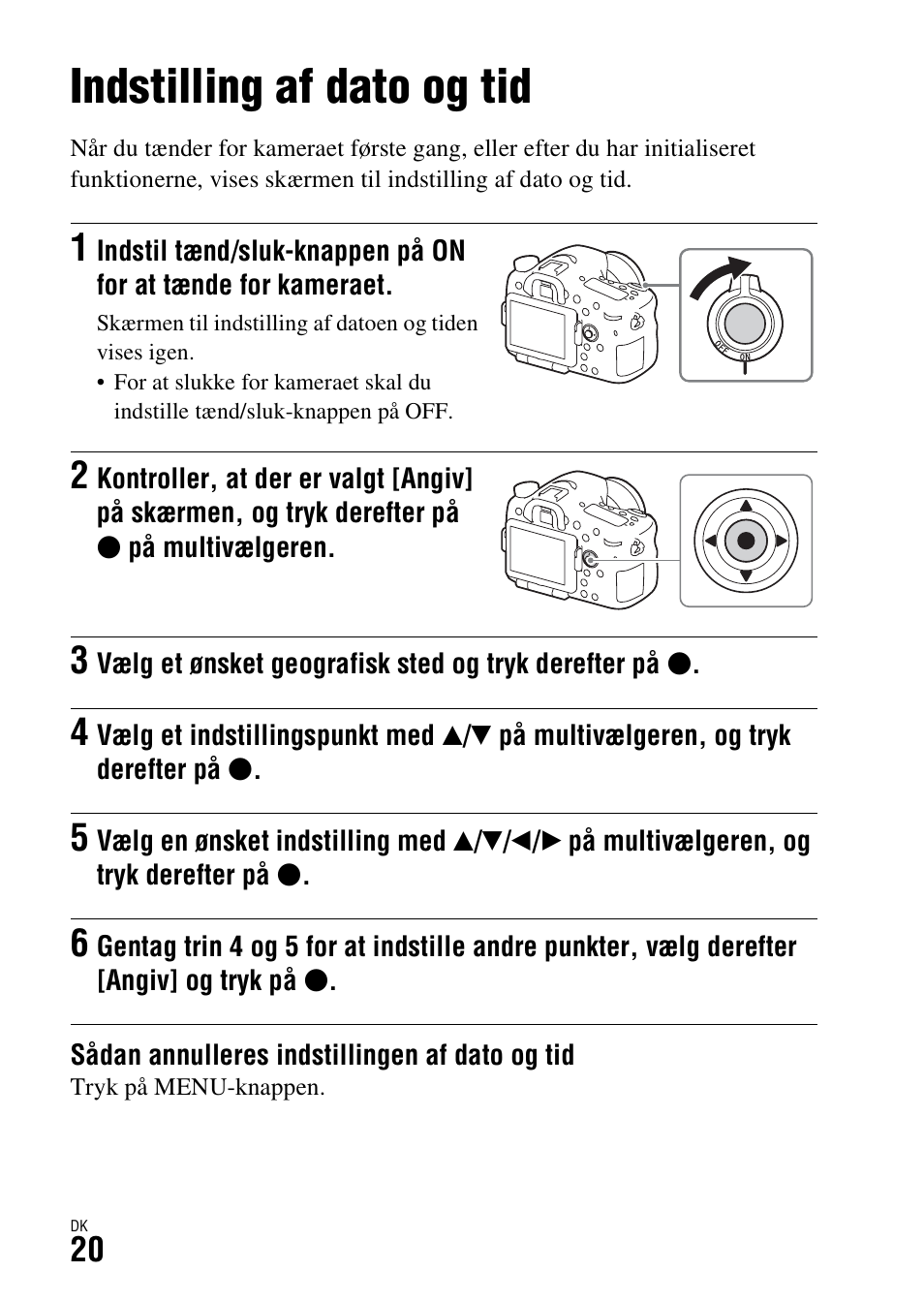 Indstilling af dato og tid | Sony ILCA-77M2 User Manual | Page 668 / 675