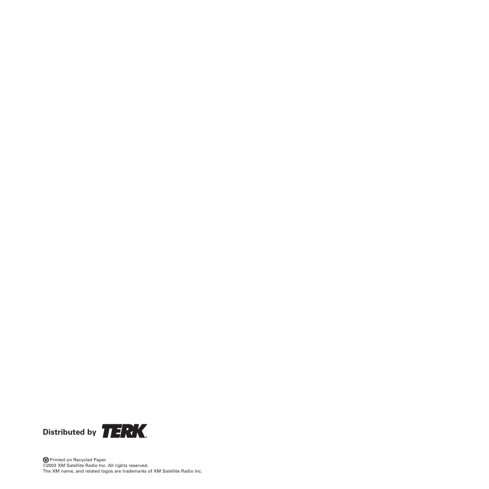 Audiovox XMCommander XM-RVR-FM-001C User Manual | Page 12 / 12