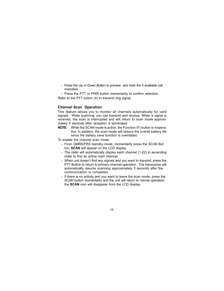 Audiovox GMRS1100-2CH User Manual | Page 16 / 24