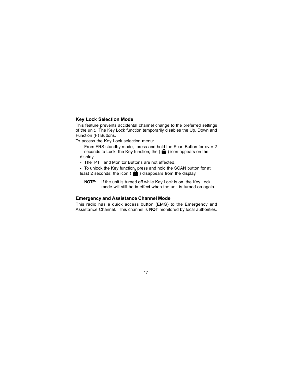 Audiovox GMRS1100-2CH User Manual | Page 17 / 24