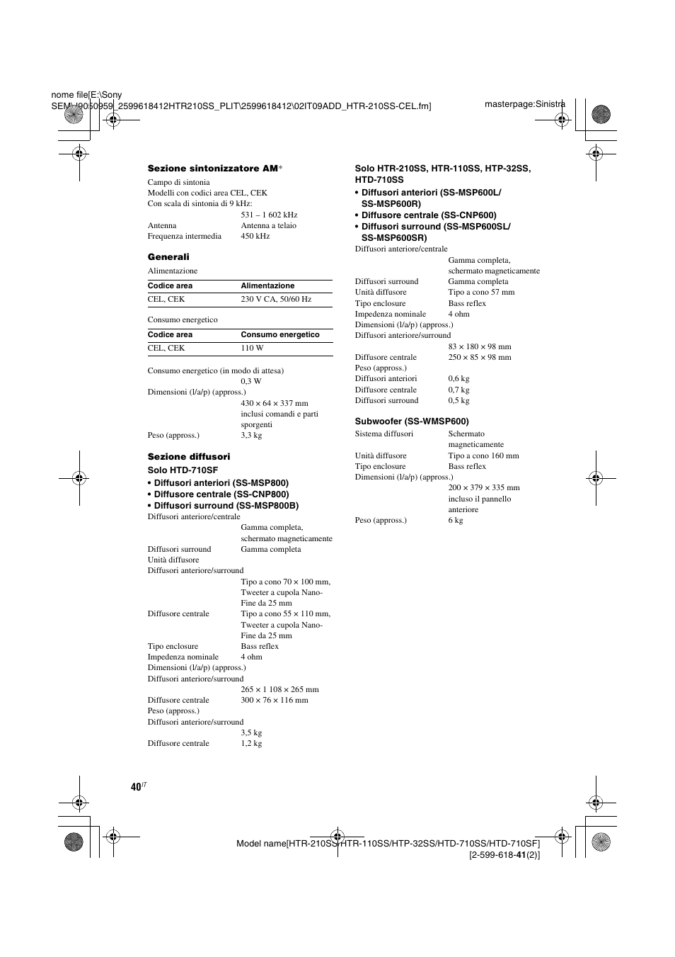 Sony HTD-710SF User Manual | Page 86 / 92