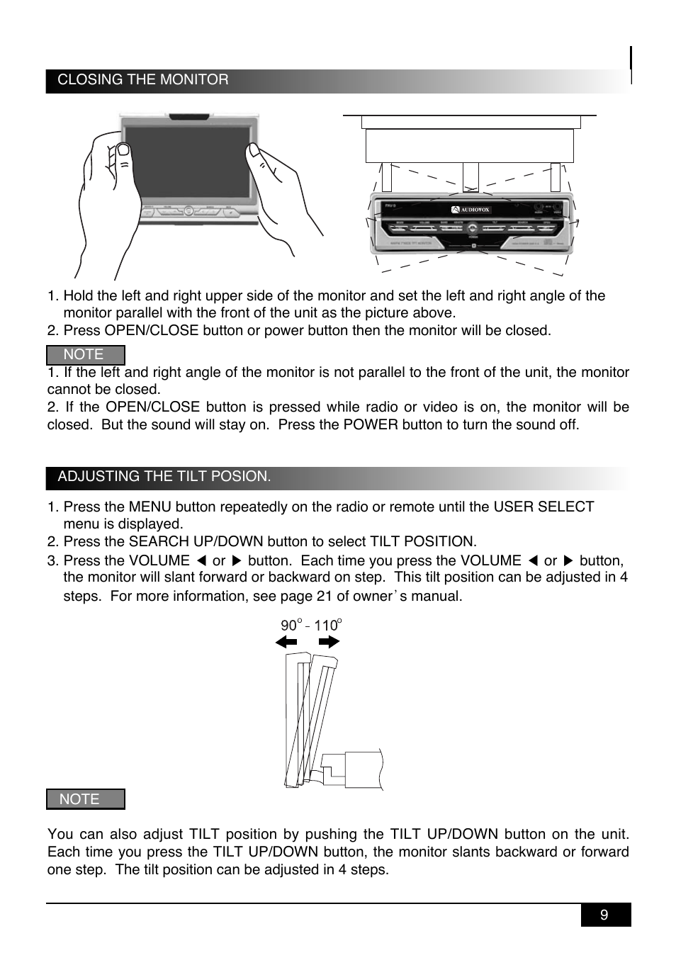 Audiovox PAV-9 User Manual | Page 11 / 36