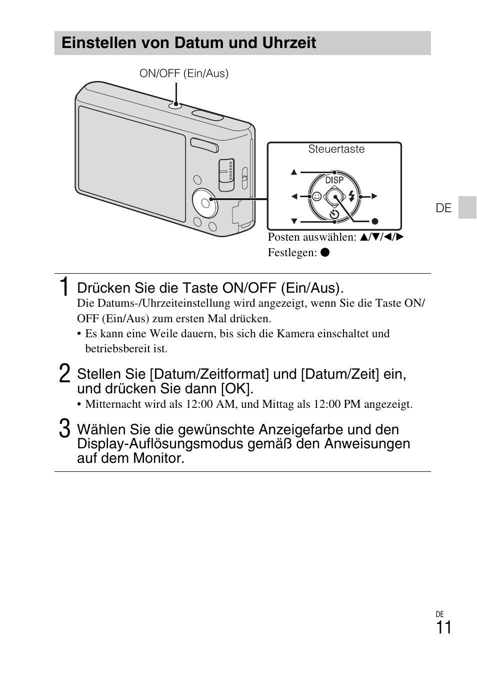Einstellen von datum und uhrzeit | Sony DSC-W550 User Manual | Page 123 / 427