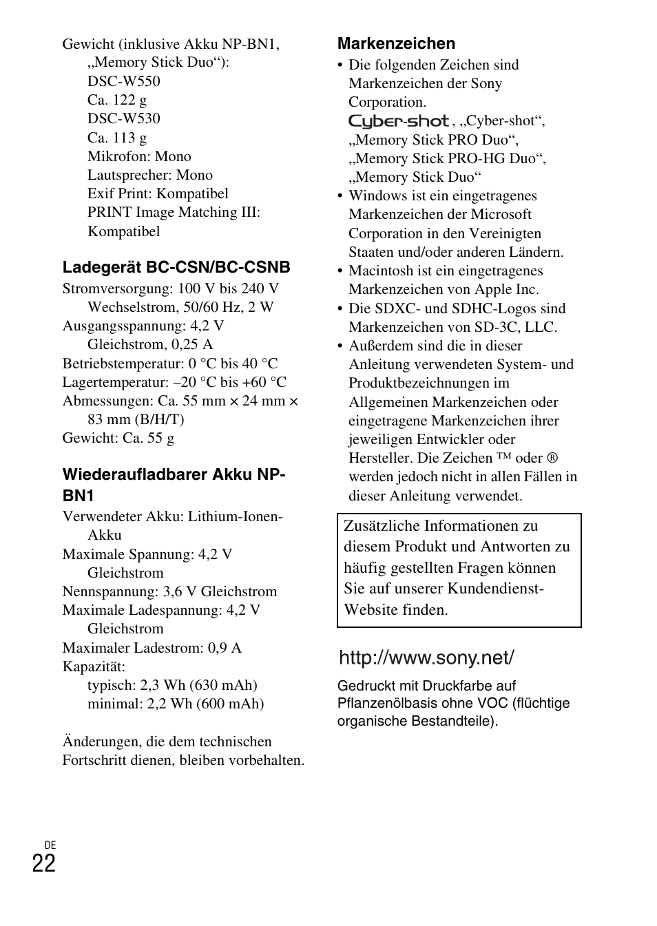 Sony DSC-W550 User Manual | Page 134 / 427