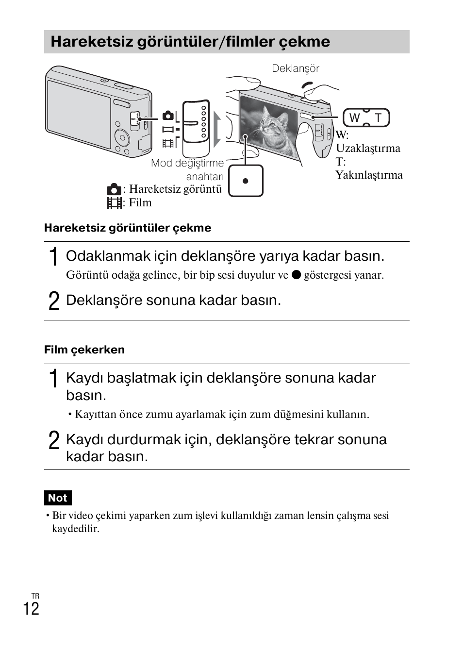 Hareketsiz görüntüler/filmler çekme | Sony DSC-W550 User Manual | Page 386 / 427