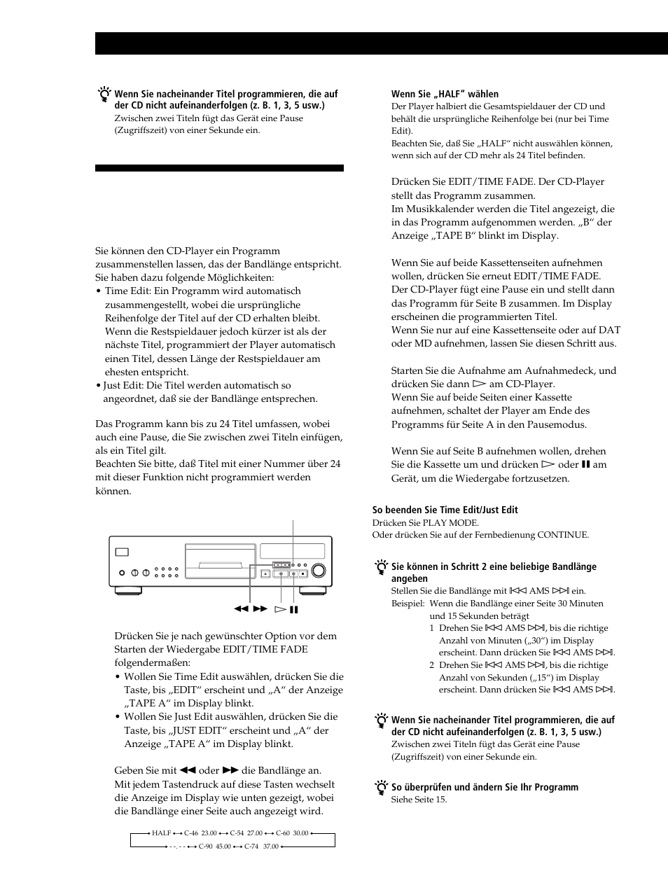 Aufnehmen von cds | Sony CDP-XB630 User Manual | Page 16 / 104