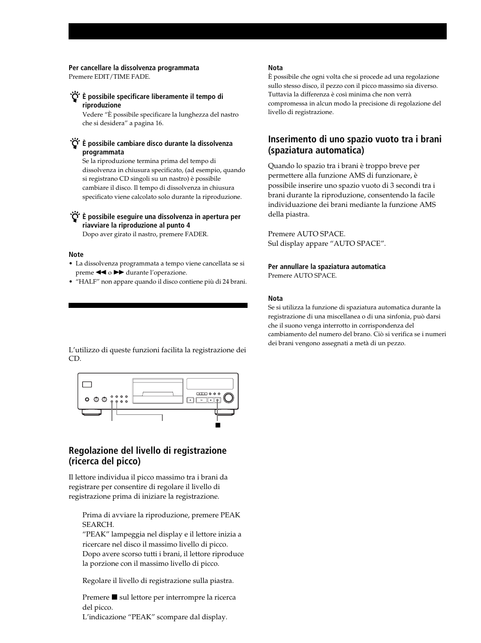 Suggerimenti utili per la registrazione, Registrazione da cd | Sony CDP-XB630 User Manual | Page 57 / 104