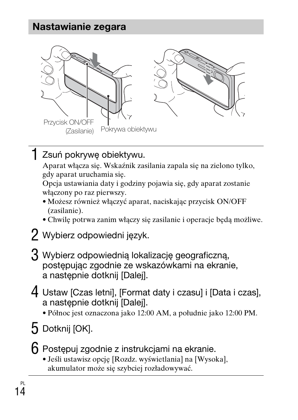 Nastawianie zegara | Sony DSC-TX77 User Manual | Page 218 / 551
