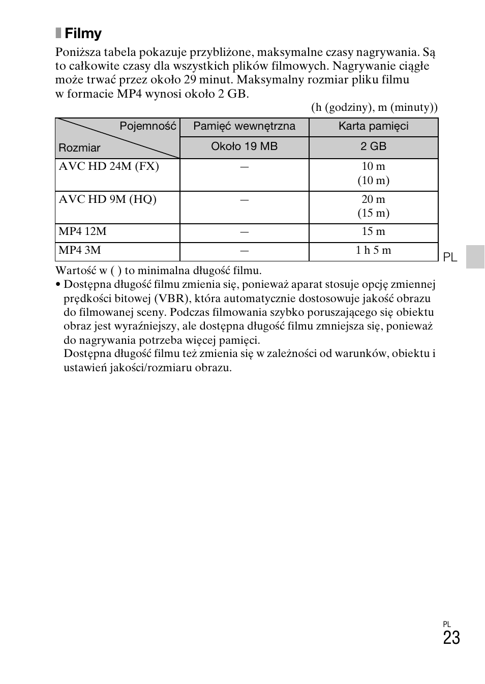 Xfilmy | Sony DSC-TX77 User Manual | Page 227 / 551