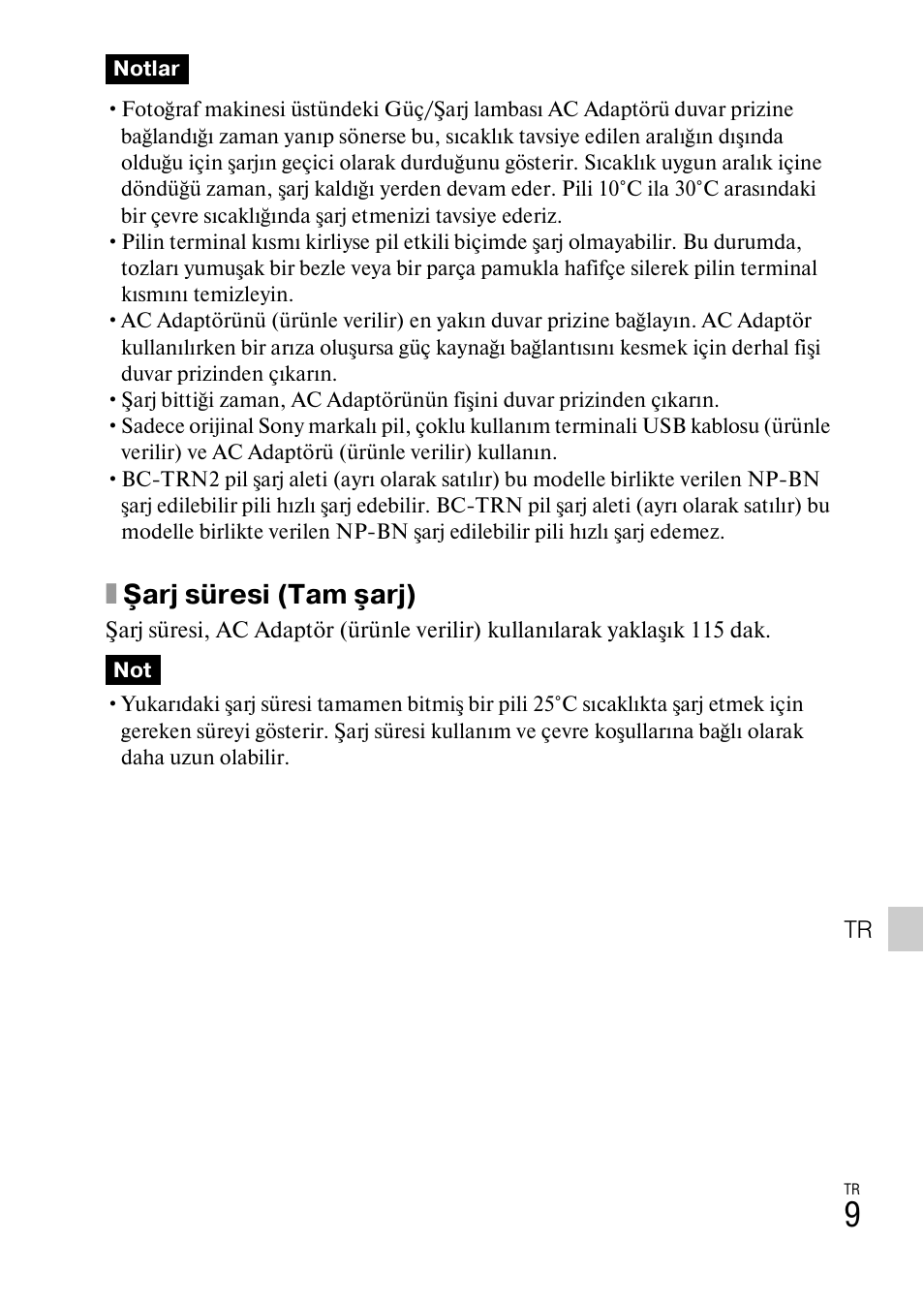 Xşarj süresi (tam şarj) | Sony DSC-TX77 User Manual | Page 495 / 551