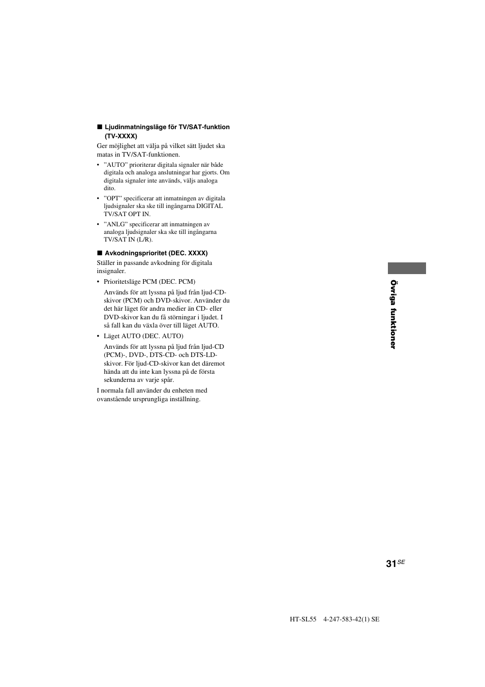 Sony HT-SL40 User Manual | Page 117 / 216