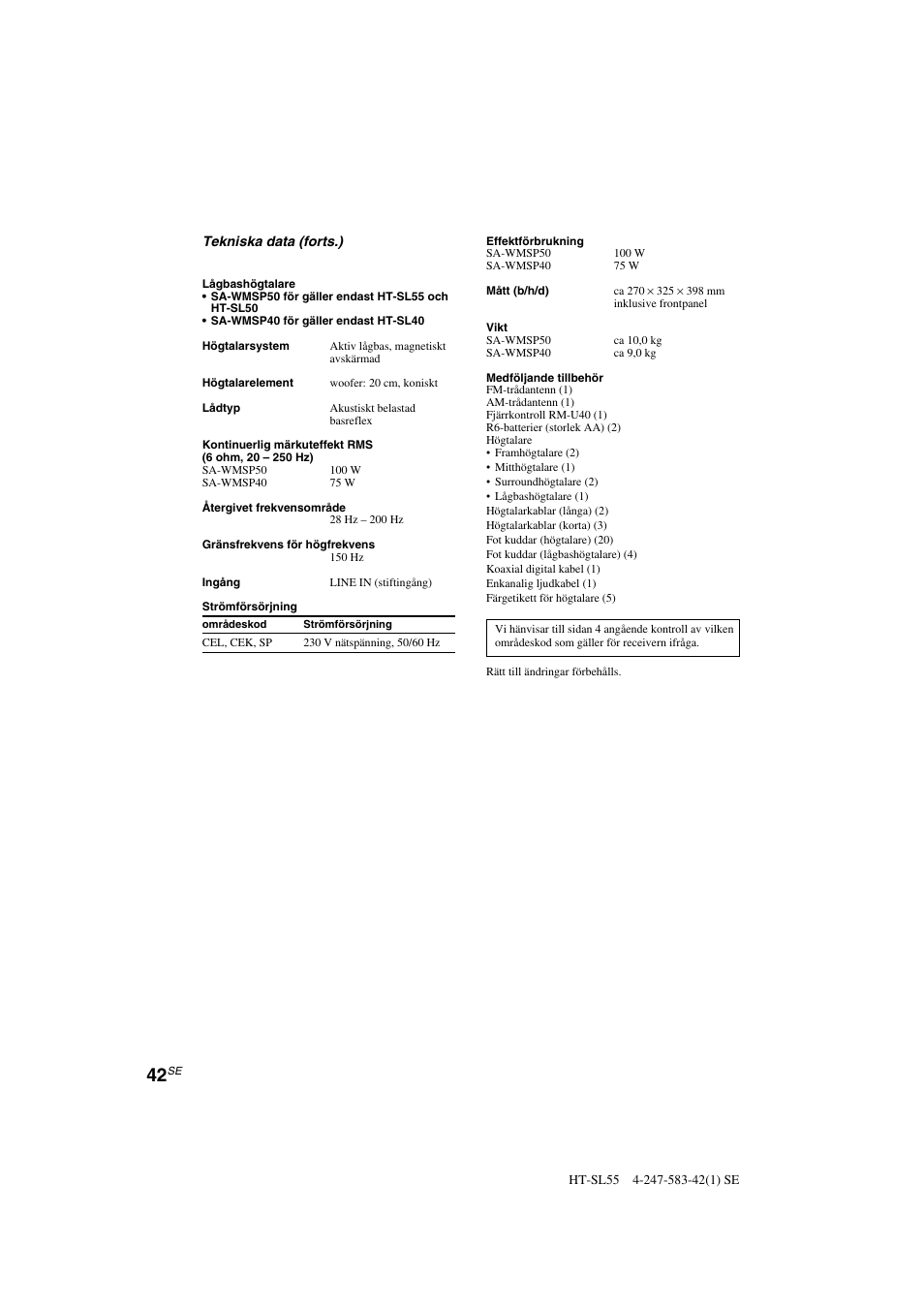 Sony HT-SL40 User Manual | Page 128 / 216