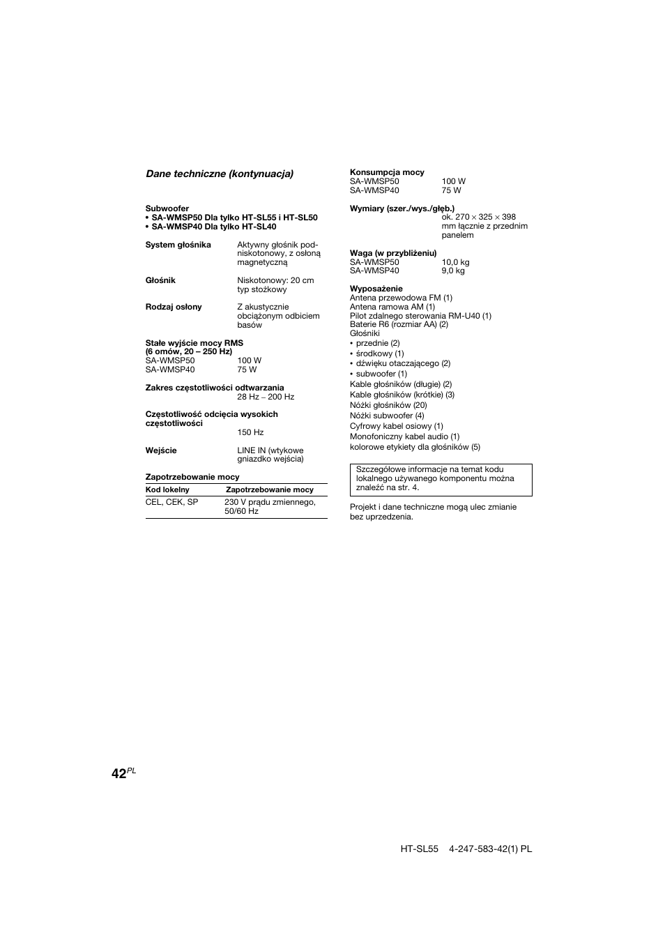 Sony HT-SL40 User Manual | Page 214 / 216