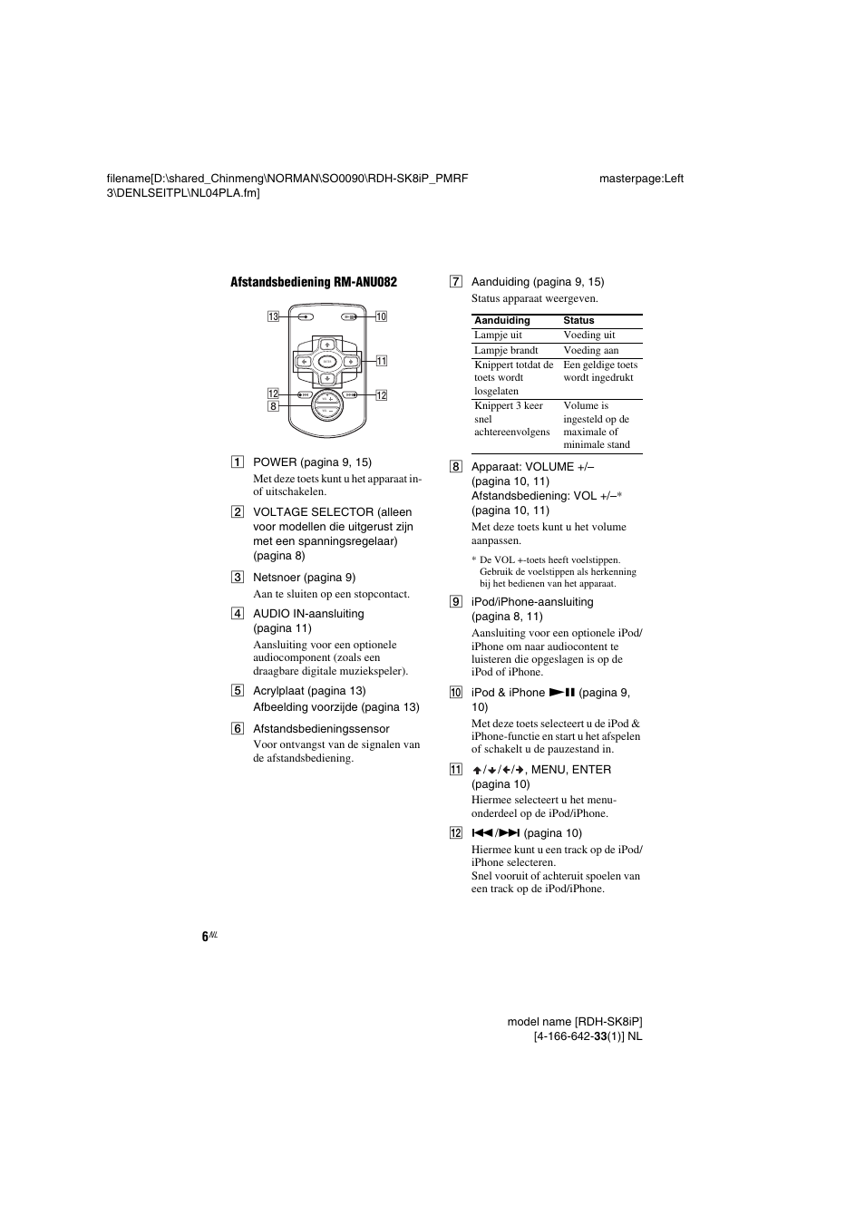 Sony RDH-SK8iP User Manual | Page 24 / 96