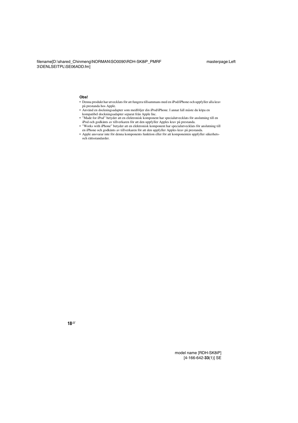 Sony RDH-SK8iP User Manual | Page 56 / 96