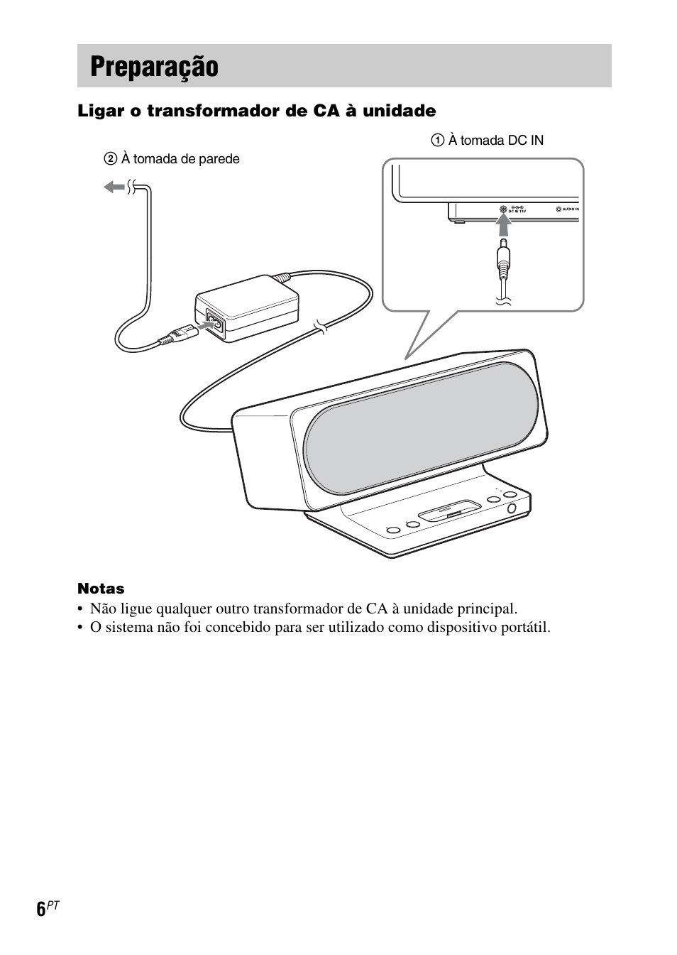 Preparação | Sony SRS-GU10iP User Manual | Page 104 / 116
