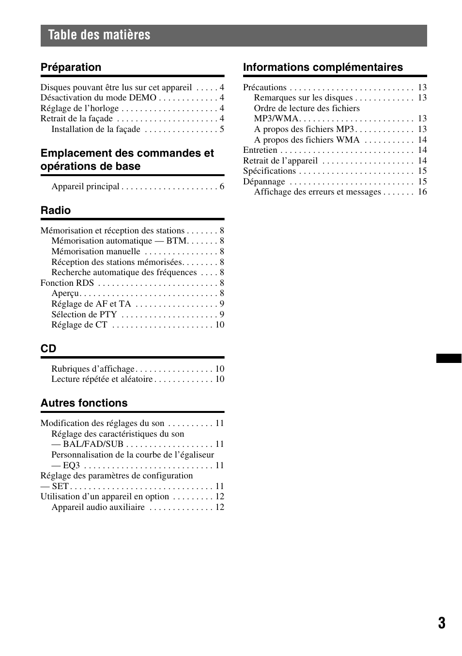Sony CDX-GT240 User Manual | Page 35 / 84