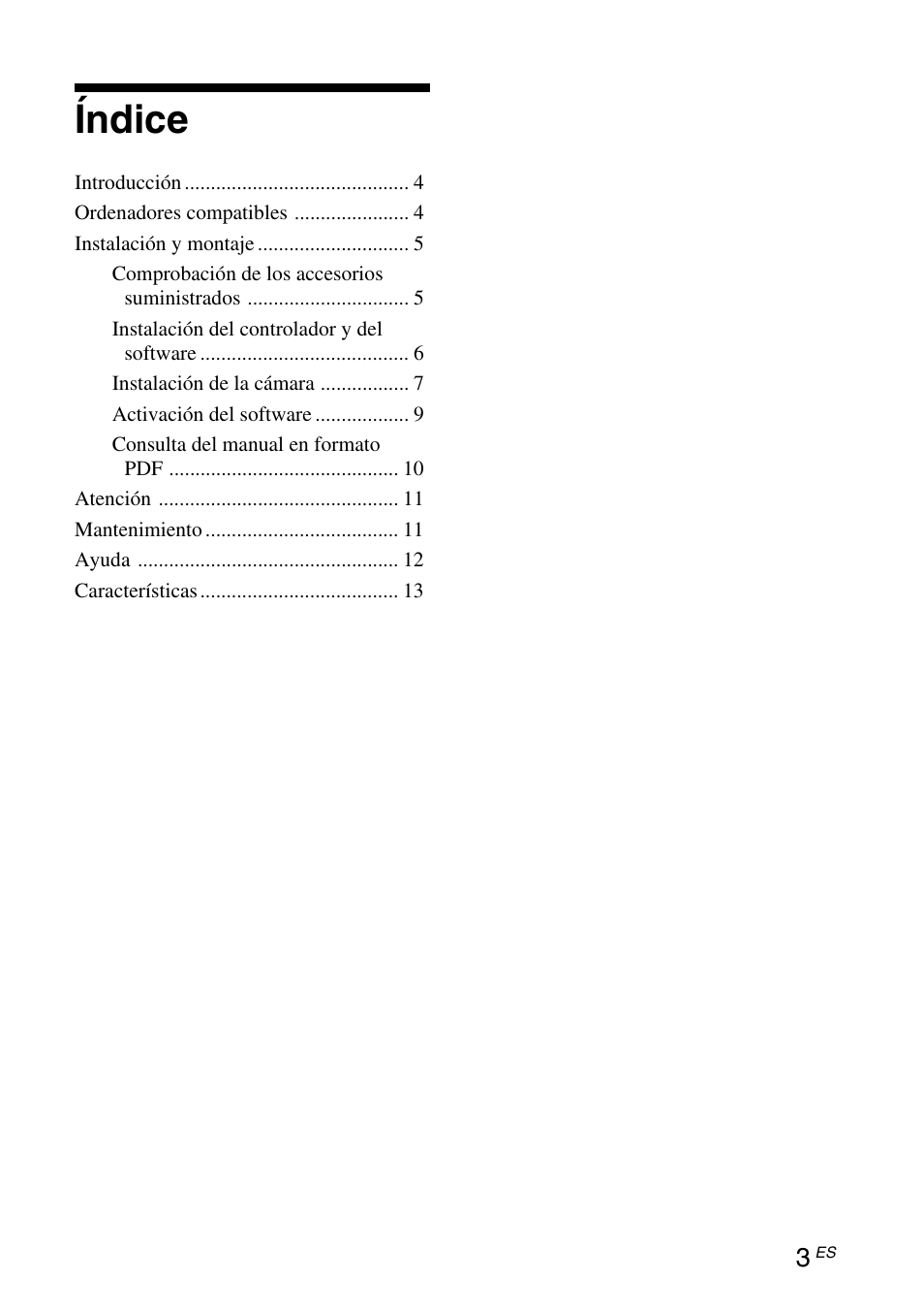 Índice | Sony VGP-UVC100 User Manual | Page 69 / 103