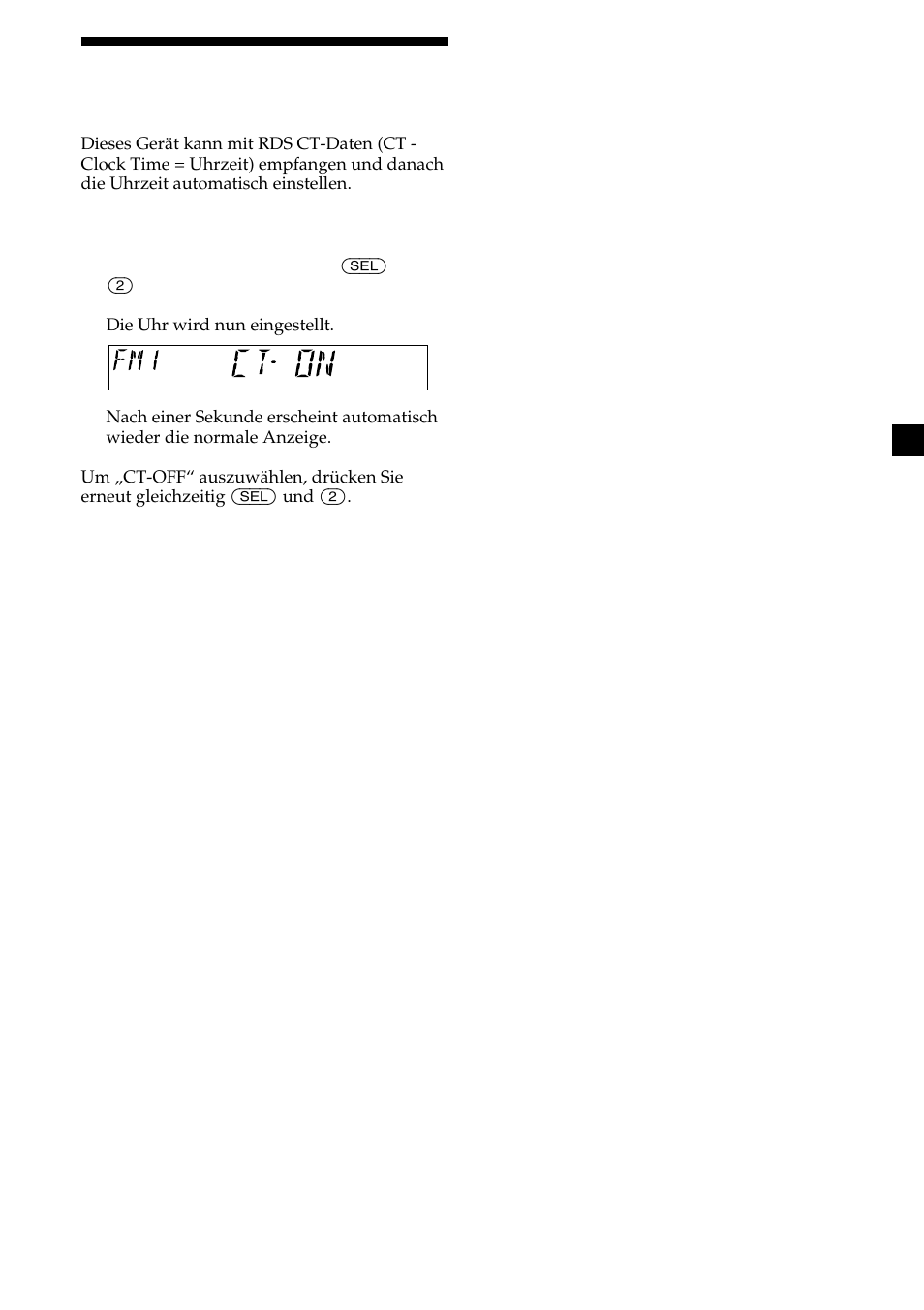 15 automatisches einstellen der uhr | Sony CDX-L410 User Manual | Page 37 / 112