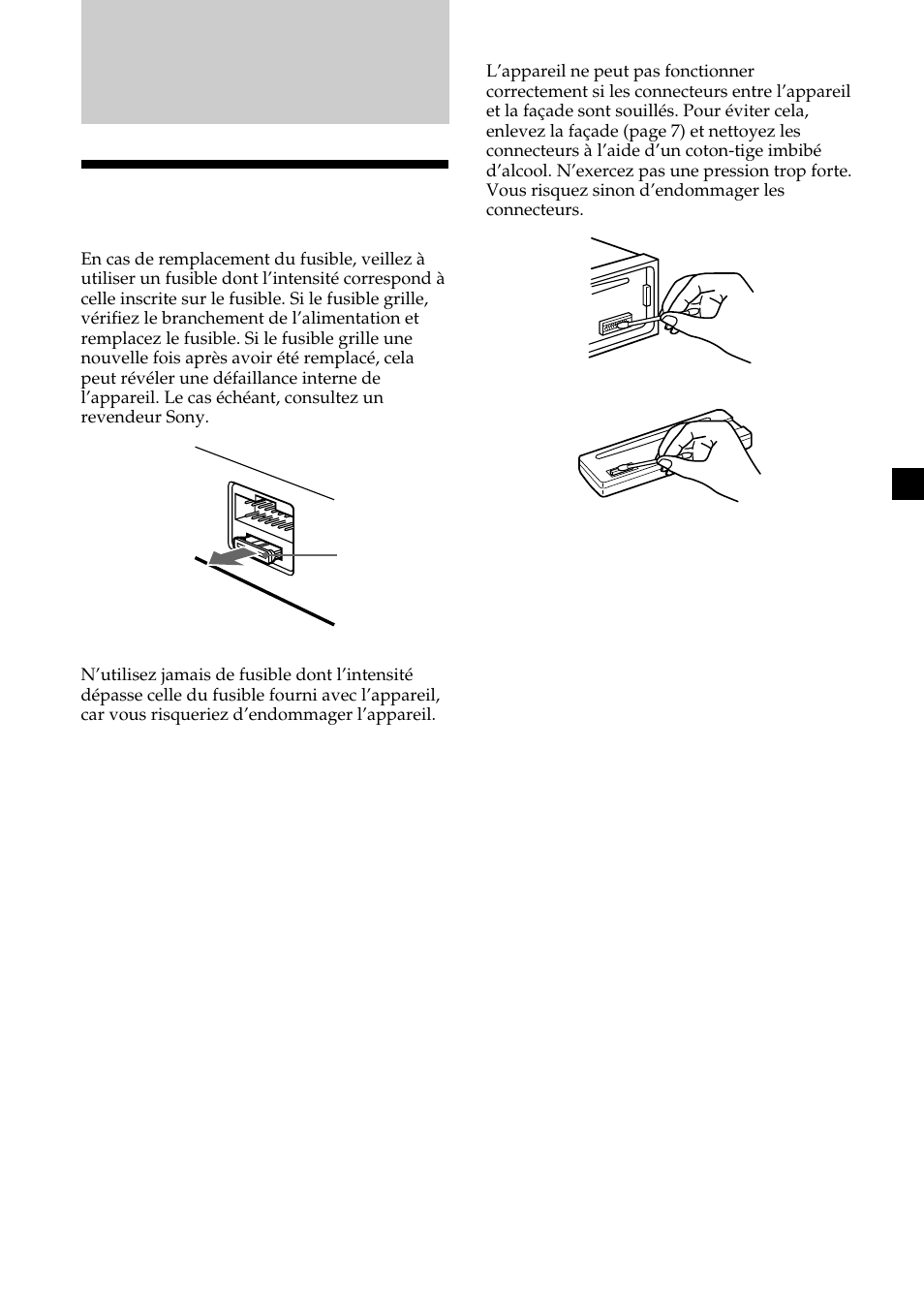 Informations complémentaires, Entretien | Sony CDX-L410 User Manual | Page 63 / 112