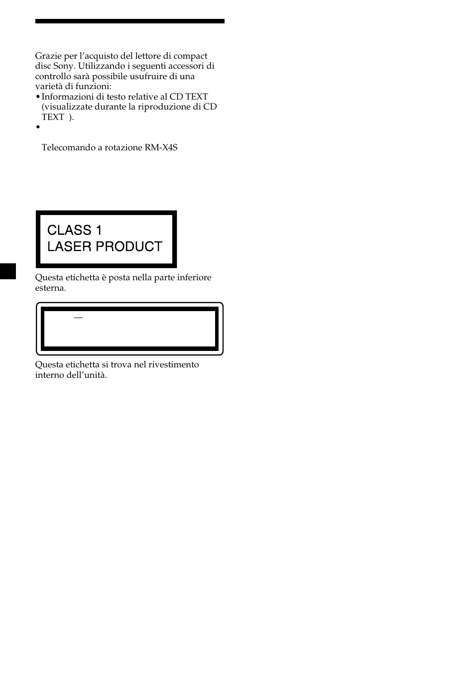 2benvenuti | Sony CDX-L410 User Manual | Page 68 / 112