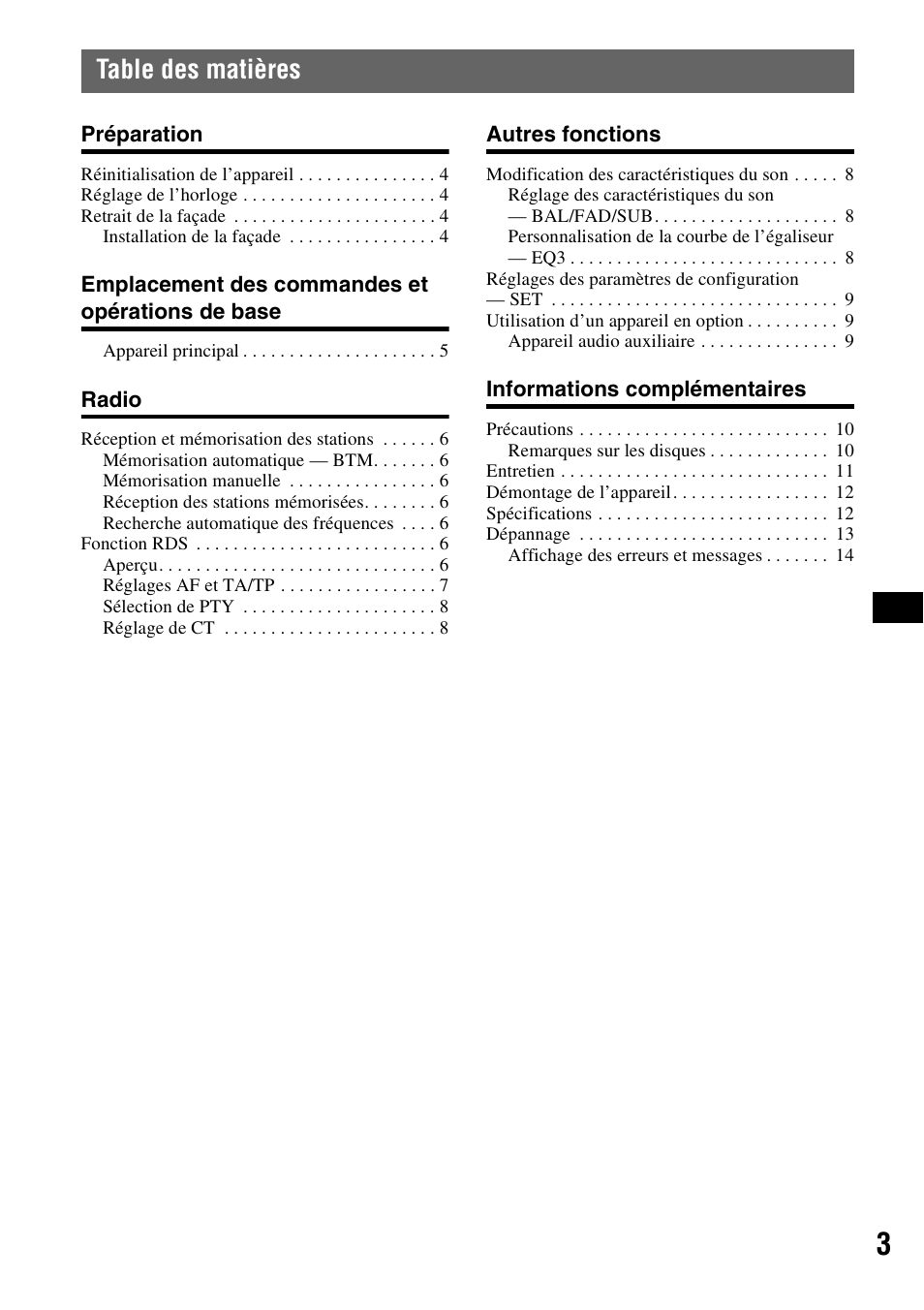 Sony CDX-GT100 User Manual | Page 29 / 72