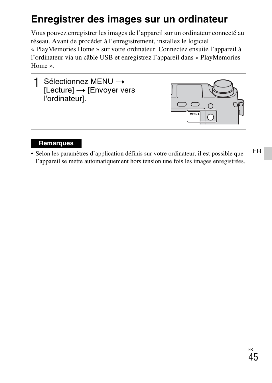 Enregistrer des images sur un ordinateur | Sony NEX-6L User Manual | Page 107 / 627