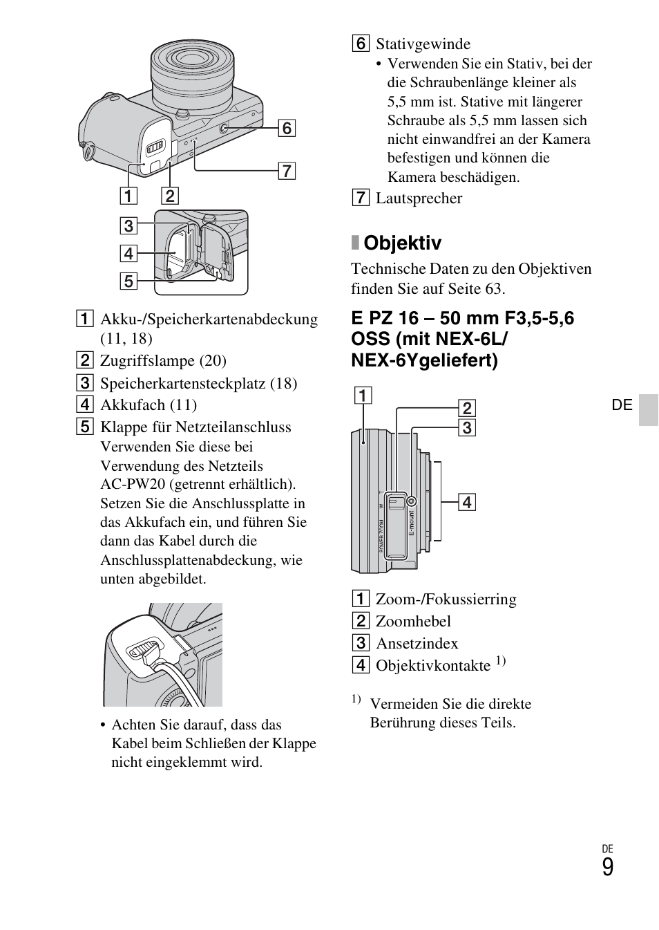 Xobjektiv | Sony NEX-6L User Manual | Page 137 / 627