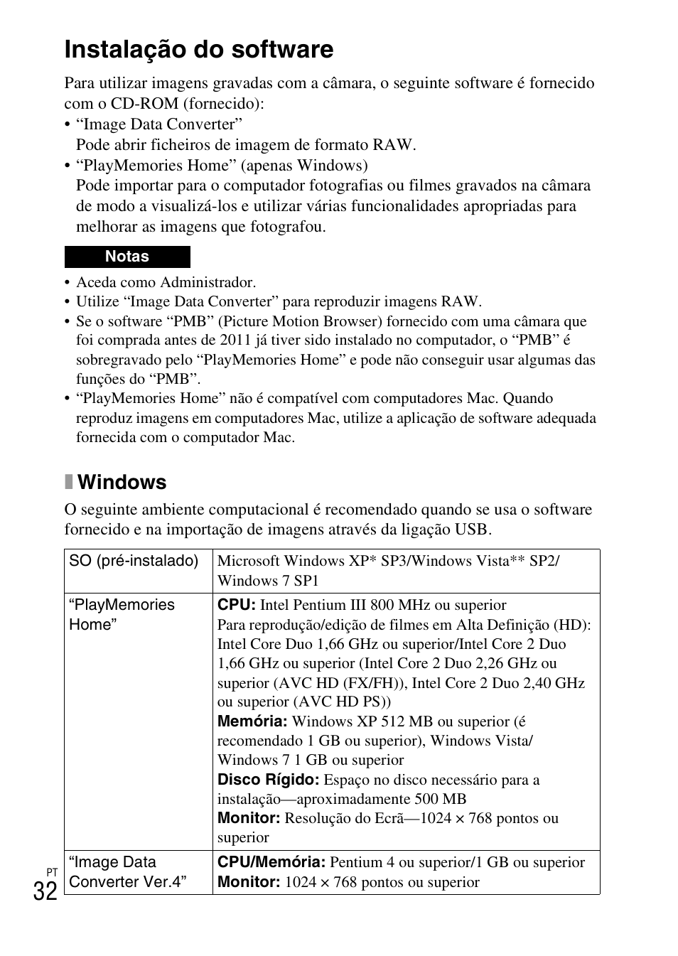 Importação de imagens para o computador, Instalação do software, Xwindows | Sony NEX-6L User Manual | Page 348 / 627