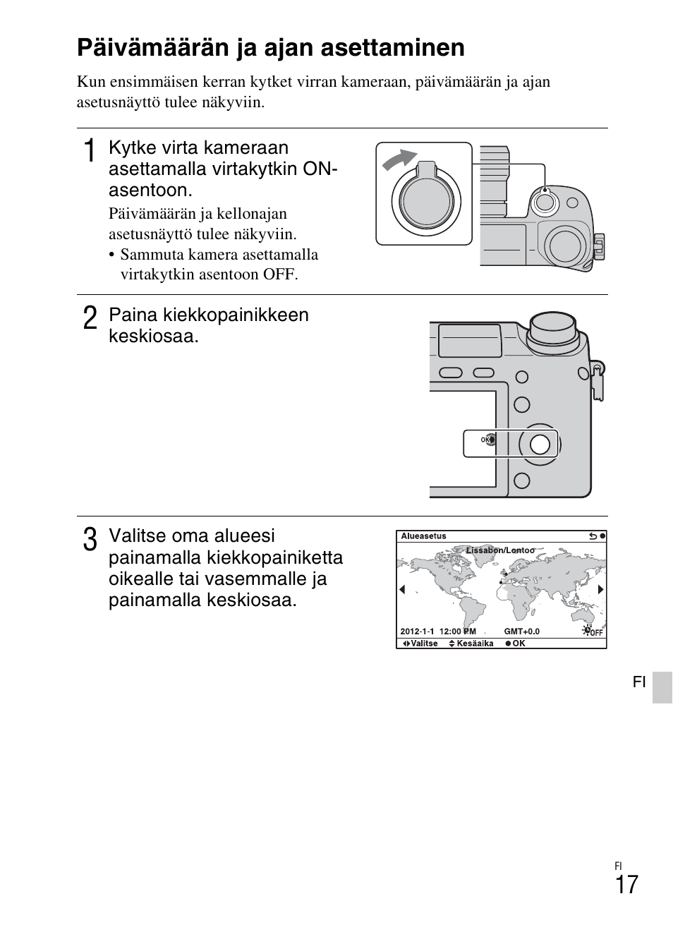 Päivämäärän ja ajan asettaminen | Sony NEX-6L User Manual | Page 547 / 627