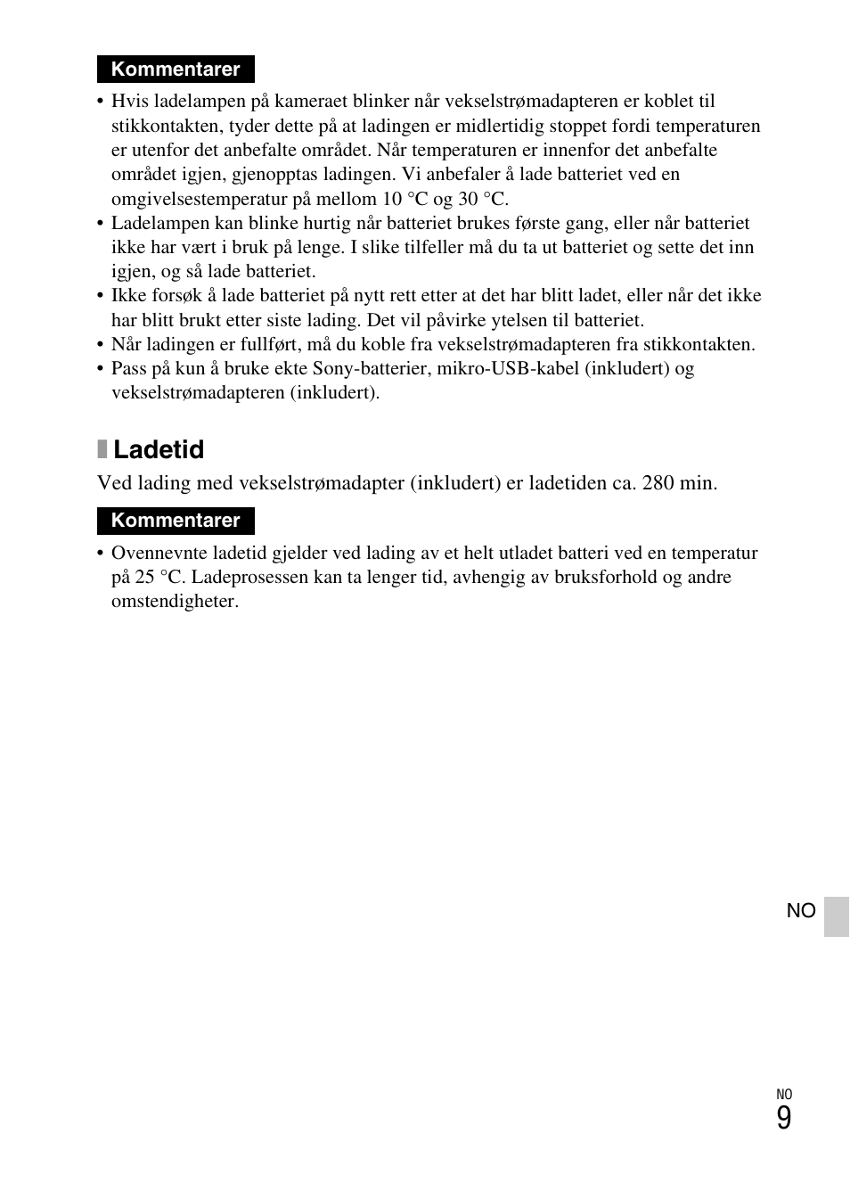 Xladetid | Sony NEX-6L User Manual | Page 569 / 627