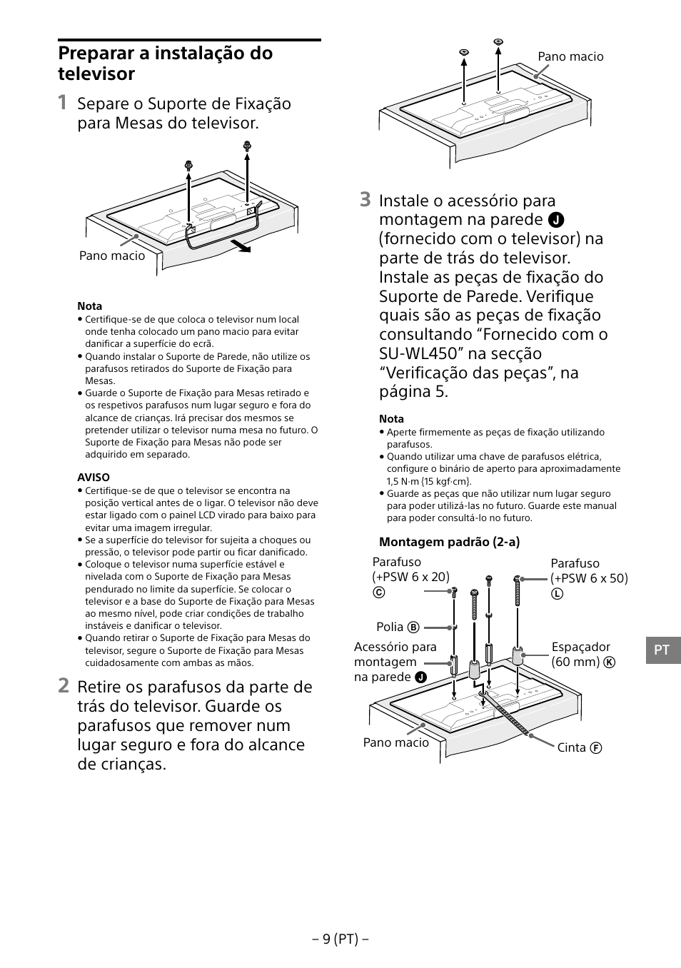Preparar a instalação do televisor | Sony KDL-55W805B User Manual | Page 97 / 321