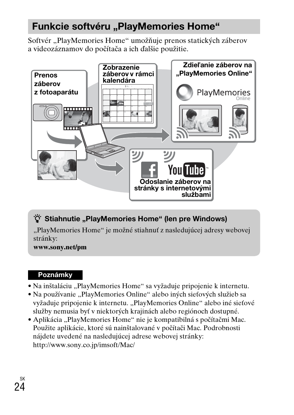 Funkcie softvéru „playmemories home | Sony DSC-TF1 User Manual | Page 342 / 579