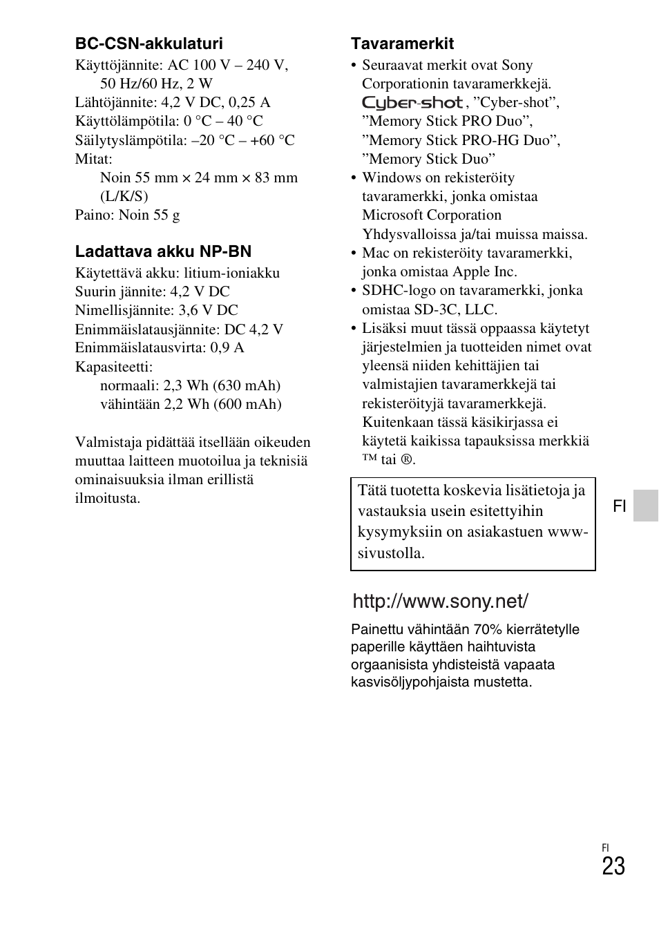 Sony DSC-W620 User Manual | Page 293 / 435