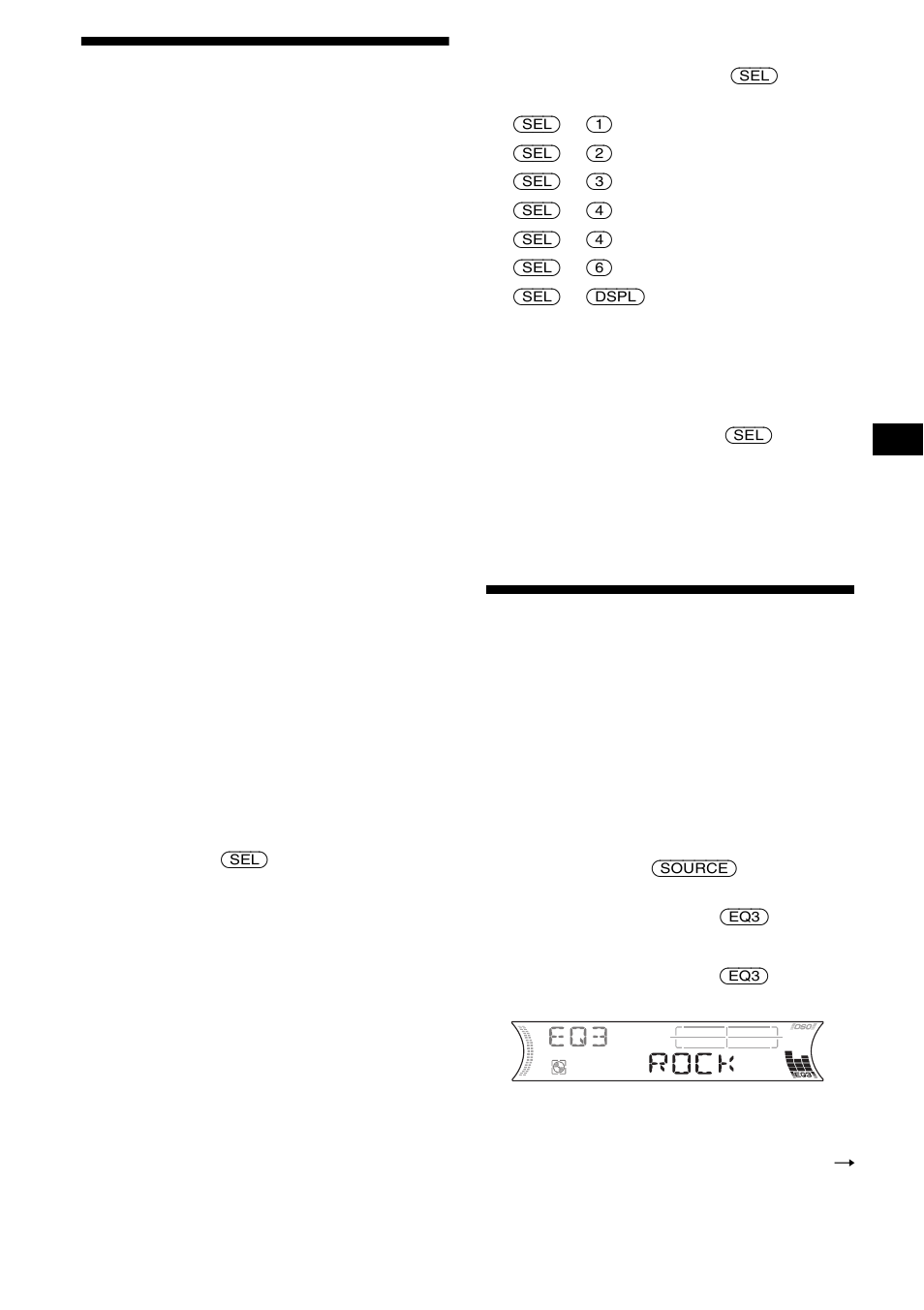 Wechseln der klang- und anzeigeeinstellungen, Einstellen des equalizers (eq3), Wechseln der klang- und | Anzeigeeinstellungen, 23 wechseln der klang- und anzeigeeinstellungen | Sony CDX-F5000C User Manual | Page 51 / 152