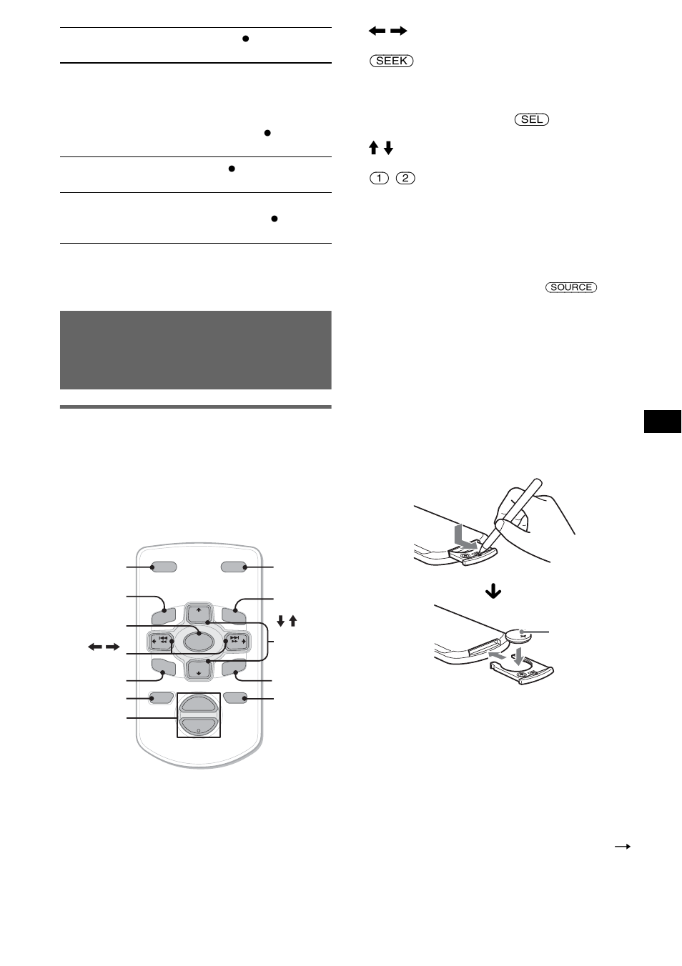 Optionele afstandsbediening gebruiken, Kaartafstandsbediening rm-x114, Bedieningselementen | De lithiumbatterij vervangen | Sony CDX-S2250S User Manual | Page 81 / 92