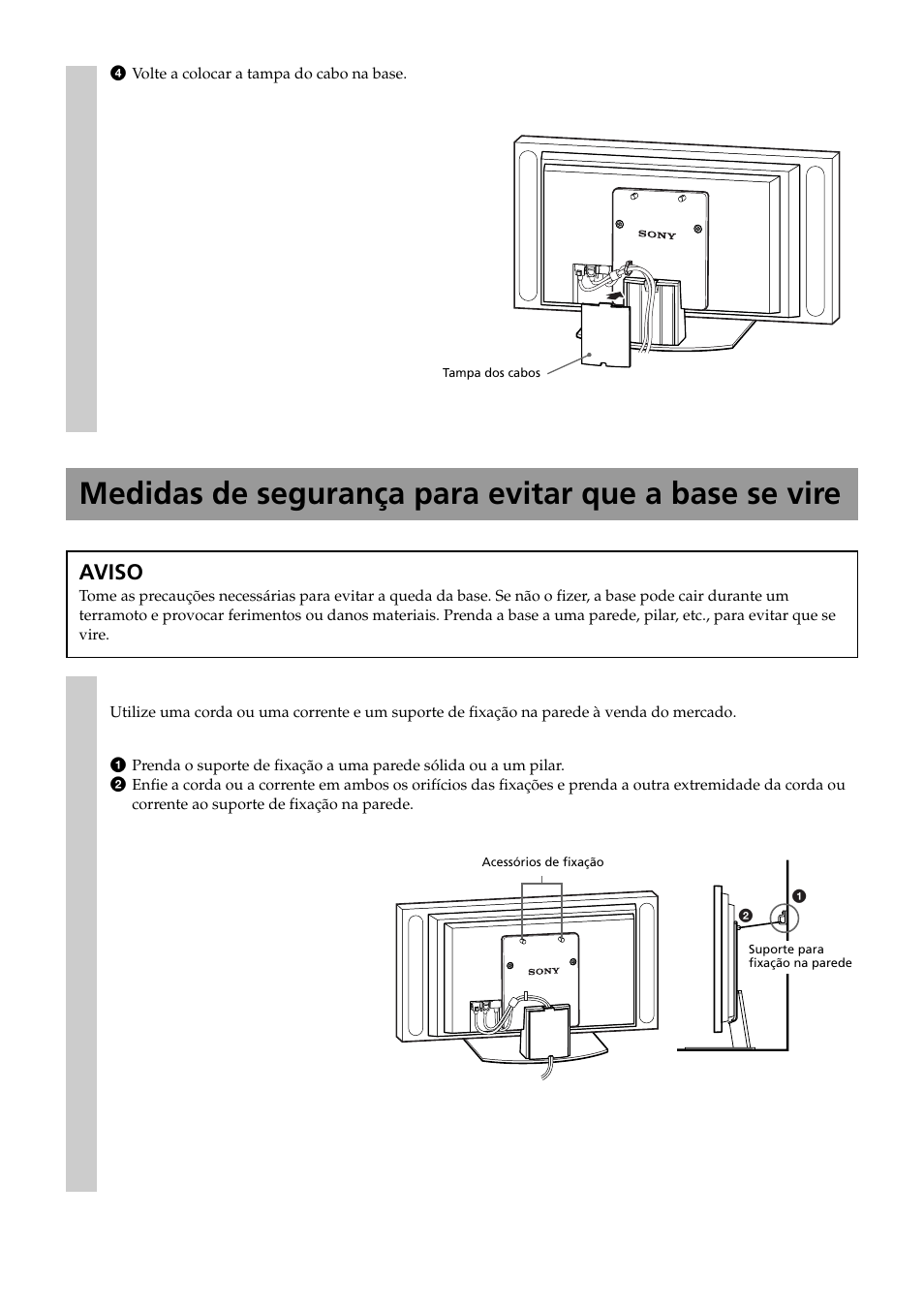 Aviso | Sony SU-P50T2 User Manual | Page 40 / 132