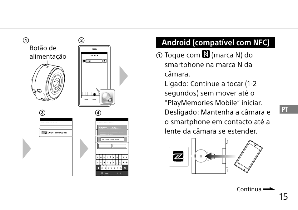 Android (compatível com nfc) | Sony DSC-QX10 User Manual | Page 199 / 363