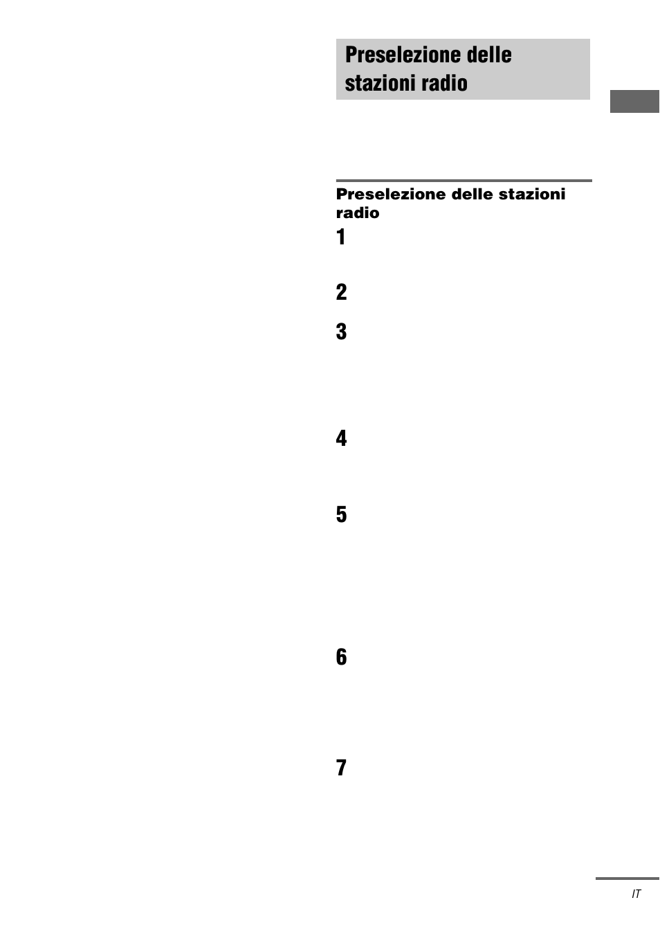 Preselezione delle stazioni radio | Sony STR-DA3000ES User Manual | Page 165 / 208