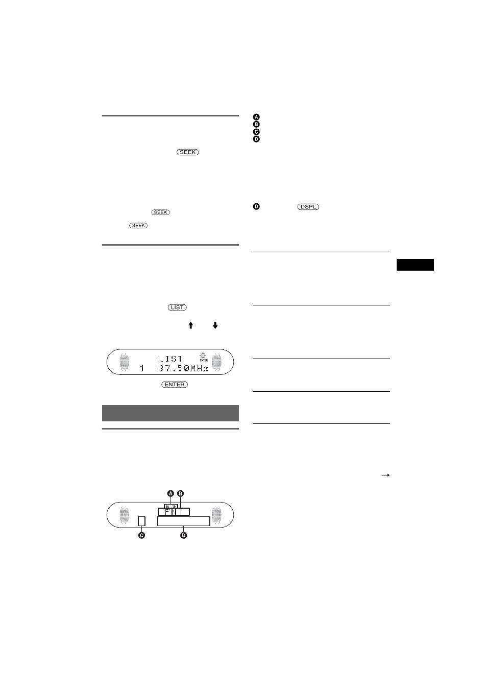 Automatisches einstellen von sendern, Einstellen eines senders anhand einer liste - list, Übersicht | List | Sony CDX-R6750 User Manual | Page 29 / 104