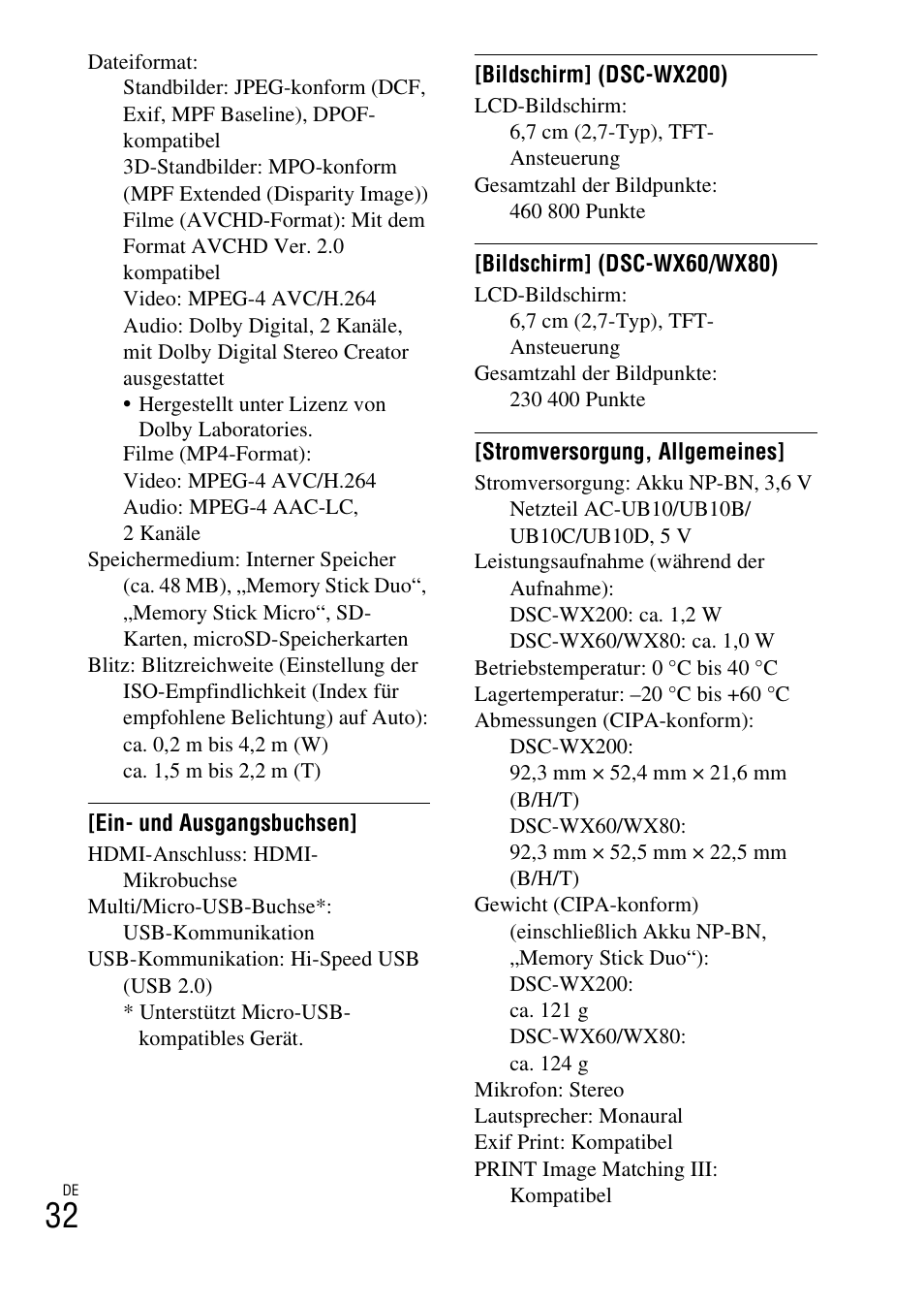Sony DSC-WX60 User Manual | Page 206 / 611