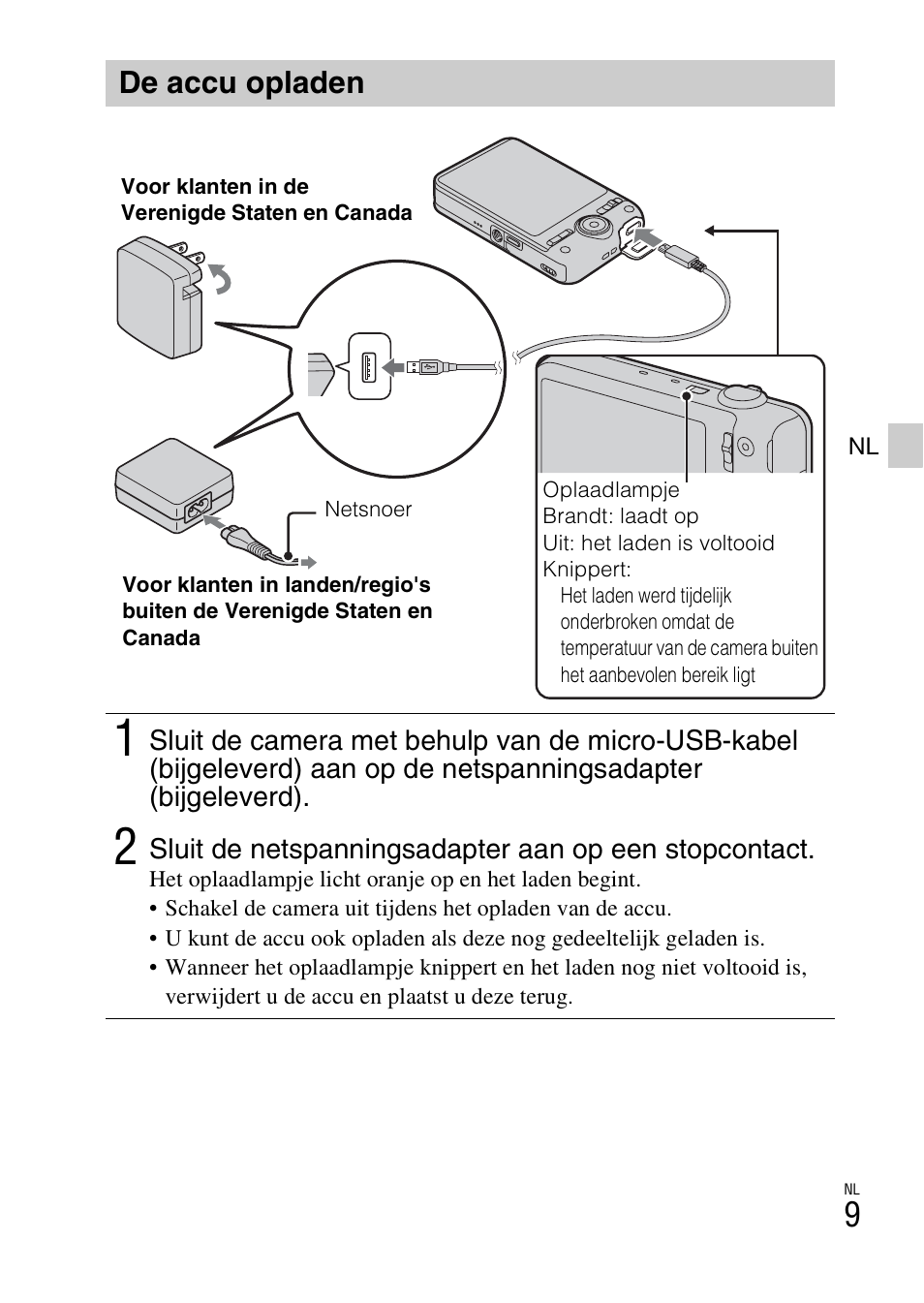 De accu opladen | Sony DSC-WX60 User Manual | Page 217 / 611