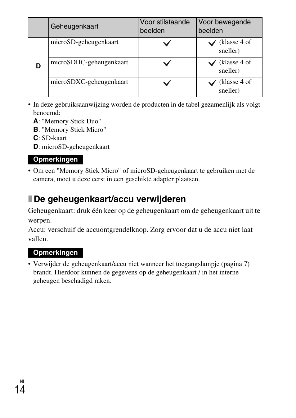 Xde geheugenkaart/accu verwijderen | Sony DSC-WX60 User Manual | Page 222 / 611