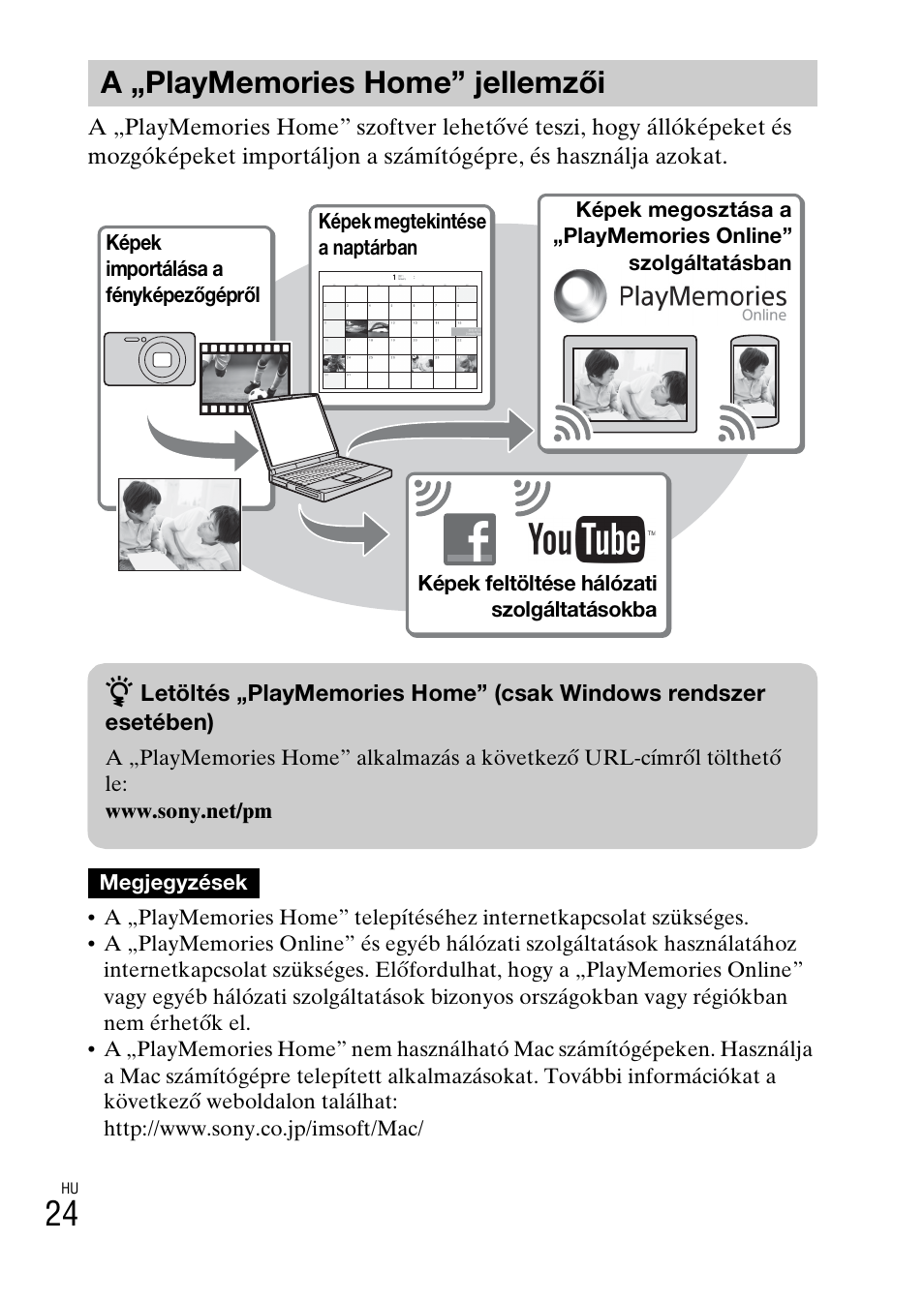 A „playmemories home” jellemzői | Sony DSC-WX60 User Manual | Page 334 / 611