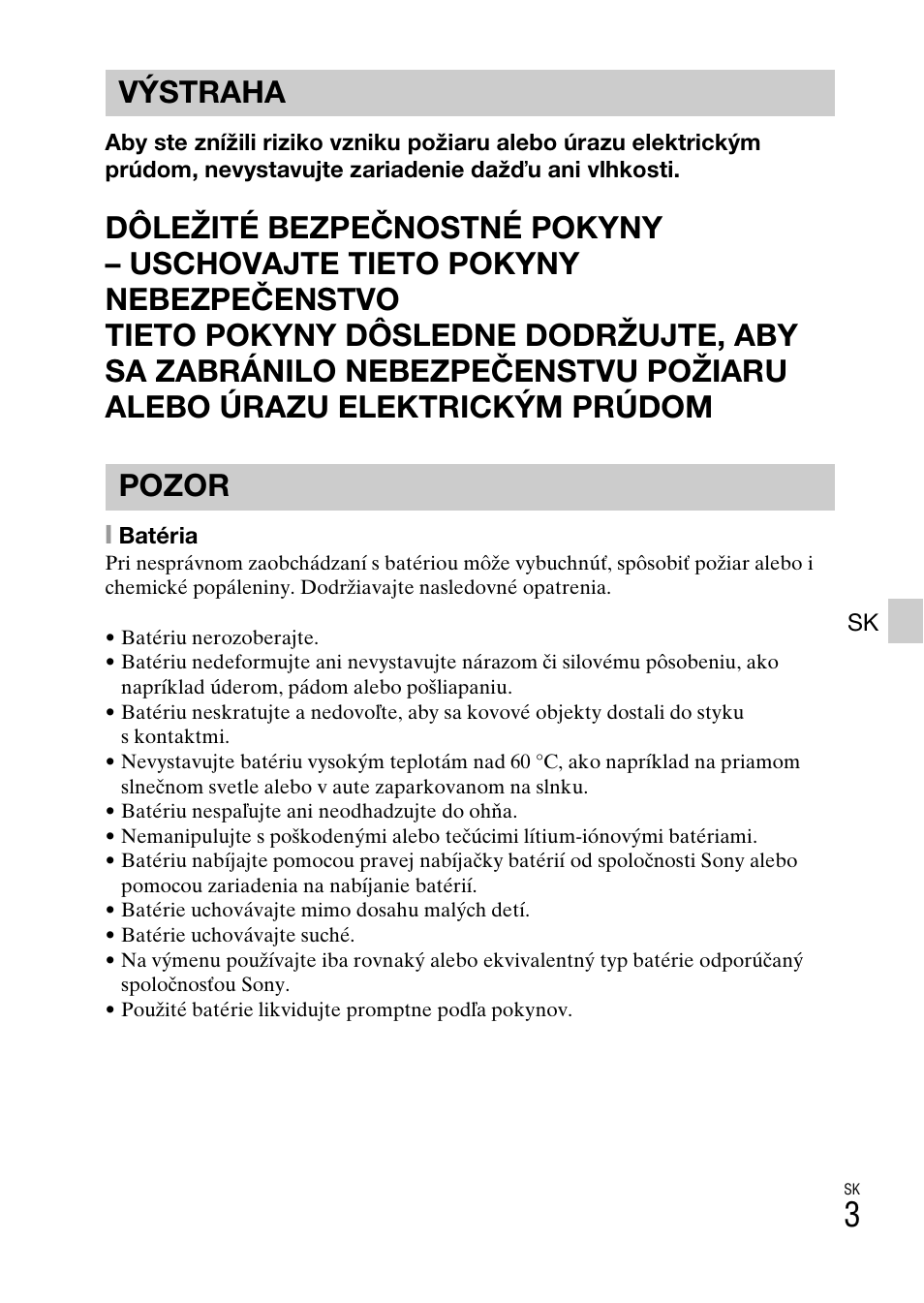 Výstraha pozor | Sony DSC-WX60 User Manual | Page 347 / 611