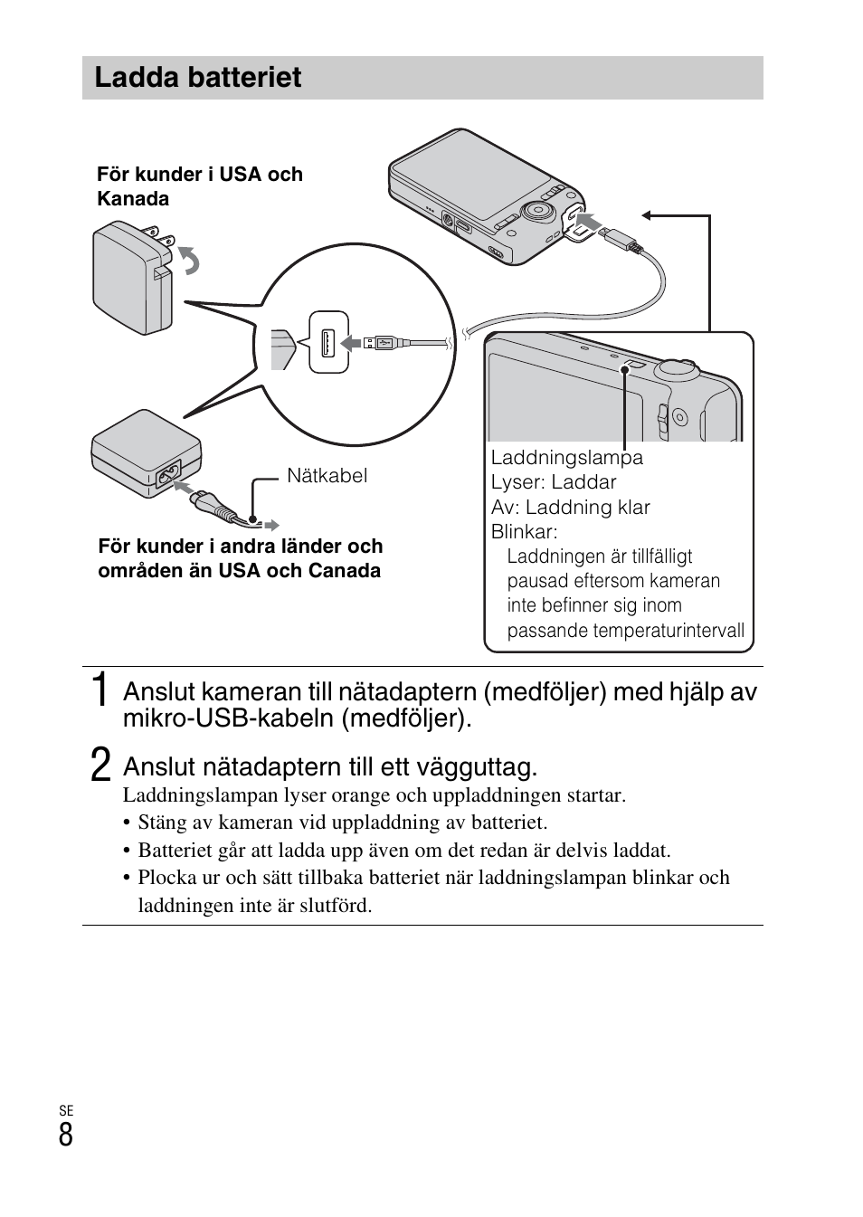 Ladda batteriet | Sony DSC-WX60 User Manual | Page 386 / 611