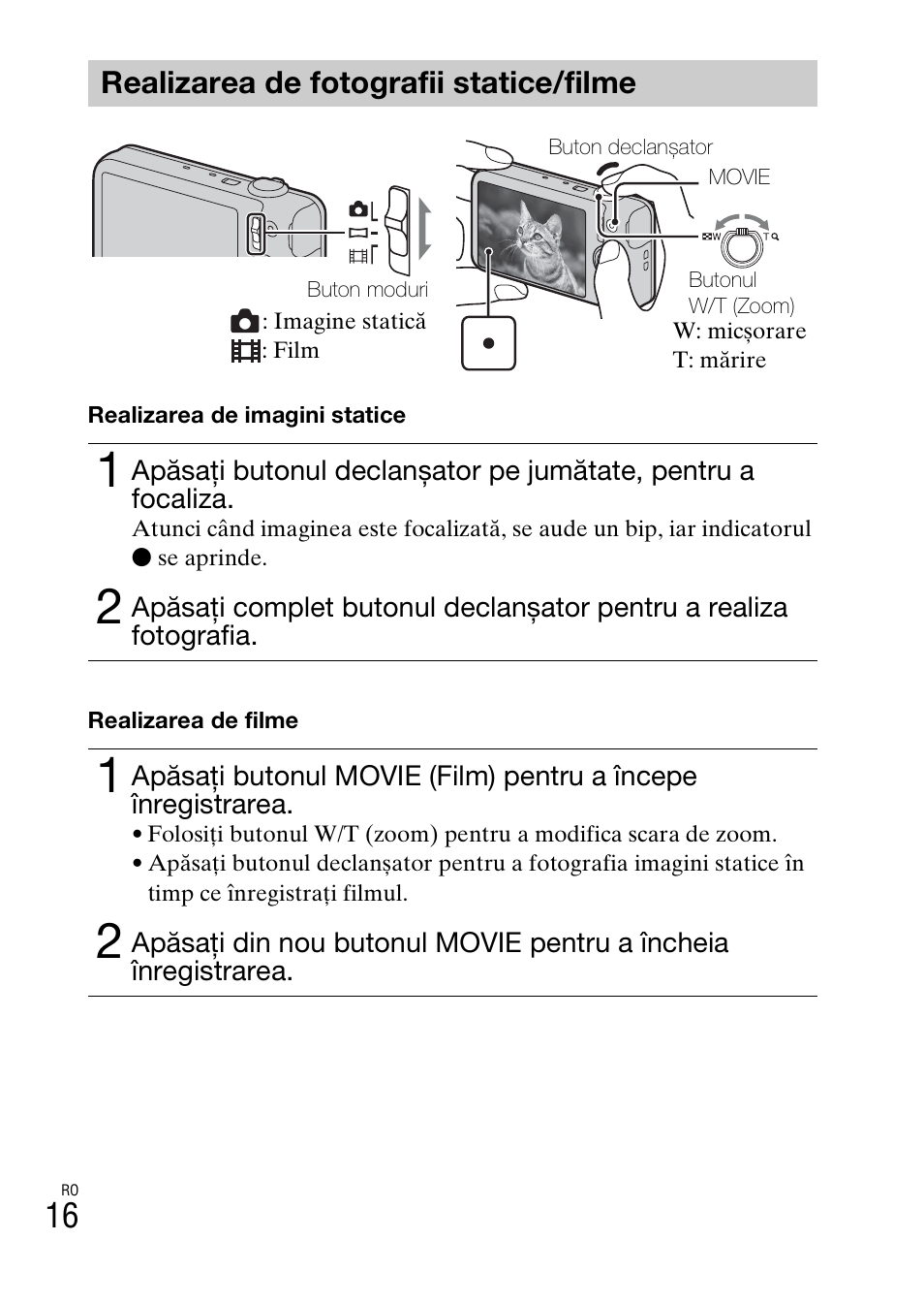 Realizarea de fotografii statice/filme | Sony DSC-WX60 User Manual | Page 552 / 611