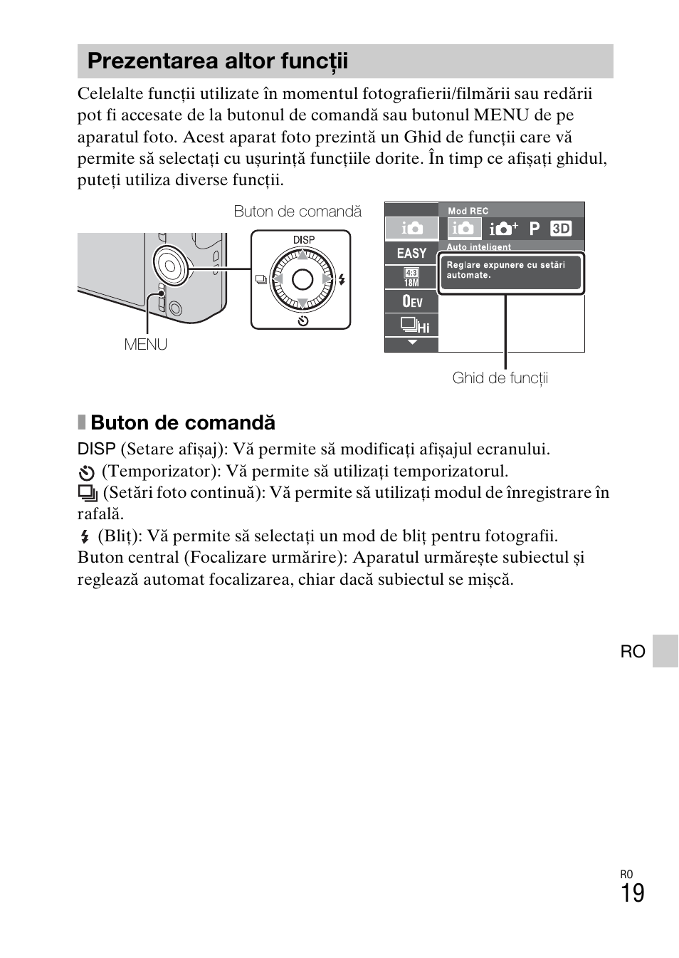 Prezentarea altor funcţii, Xbuton de comandă | Sony DSC-WX60 User Manual | Page 555 / 611